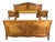 Vintage French Louis XVI Double Bed Frame with Bedside Tables For Sale