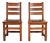 Limbert Antique Mission Oak Arts & Crafts Ladder Back Side Chairs or Dining Chairs, Pair For Sale
