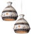 Danish Ceramic Pendant Lights, 1970, Set of 2 For Sale