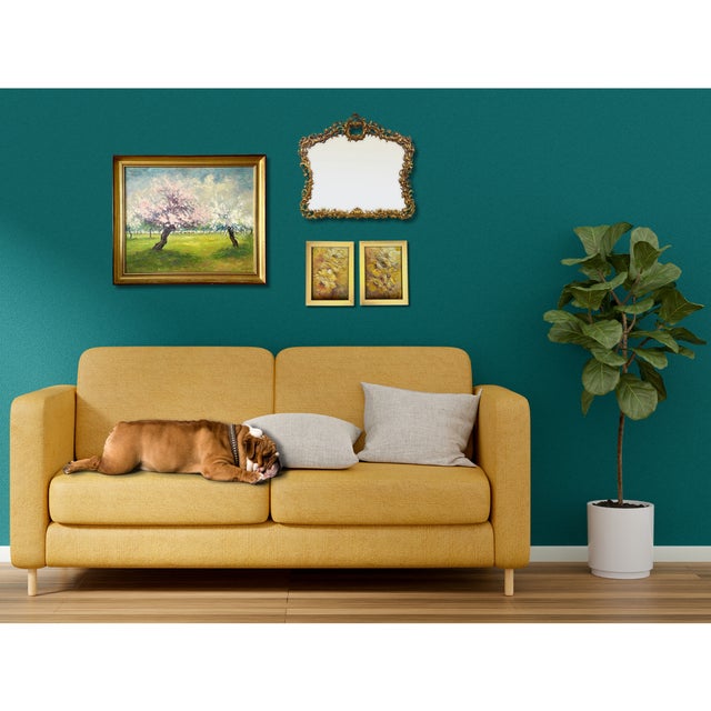 Midcentury French Landscape Painting For Sale - Image 4 of 4