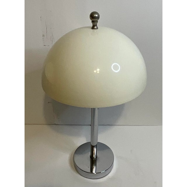 Italian Vintage 1960’s Space Age Chrome Lamps a Pair For Sale - Image 10 of 13