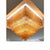 Elegant luxury flush mount made in amber-rosè murano glass “squared” elements. “squared ” are blown inside a wooden mold,...