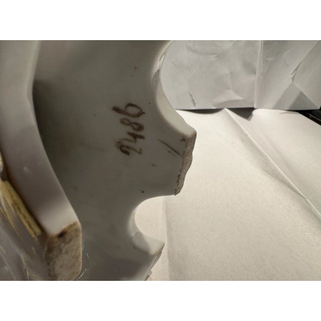 19th Century French Meissen Style Floral Porcelain Clock For Sale - Image 11 of 12