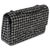 Traditional Black White Tweed Quilted Medium Classic Double Flap For Sale - Image 3 of 9