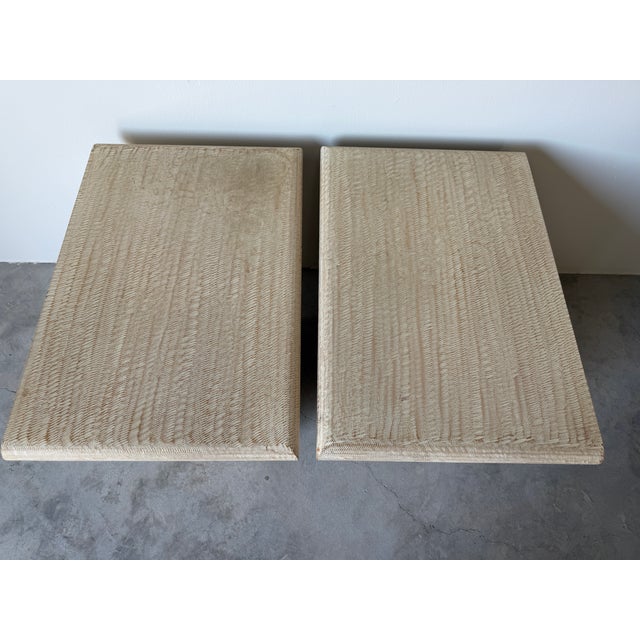 Wood Pair of Organic Hand Carved Wood Nightstands For Sale - Image 7 of 18