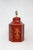 Chinoiserie Vintage Red Painted Chinese Character Tole Tea Caddy Lamp "No.2" For Sale - Image 3 of 7