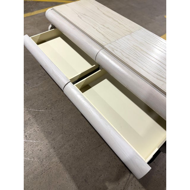 1980s Pair of Postmodern Bullnose Nightstands, End Tables or Buffet For Sale - Image 13 of 18