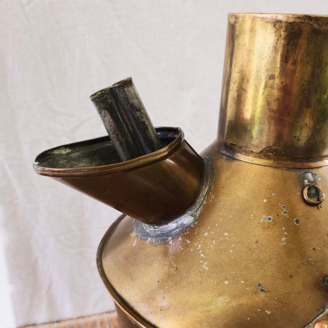 Gold Antique Portuguese Brass Olive Oil Separator · Florencio Pires · Ponte De Sor · Alentejo · Early 20th Century For Sale - Image 8 of 11