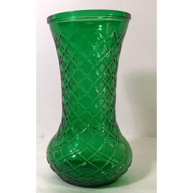 Vintage Hoosier Glass Green Vase Chairish