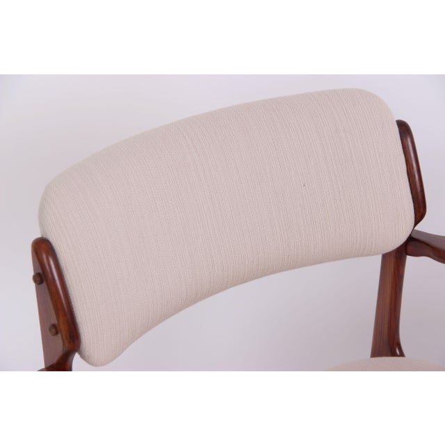 1980s Model OD50 Armchair in Rosewood and Wool Upholstery by Erik Buch for Oddense Maskinsnedkeri, 1960s, Set of 2 For Sale - Image 5 of 9