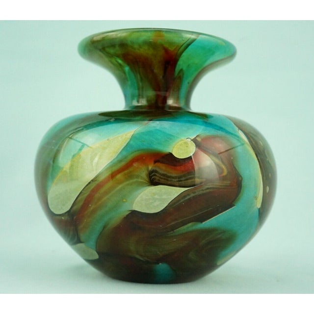 Vintage Submerged Blown Glass Vase from Mdina, 1970s For Sale - Image 9 of 18