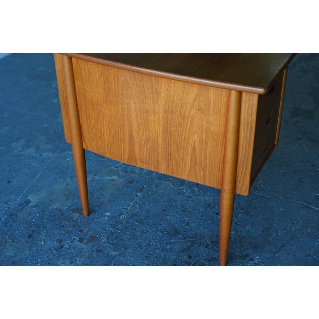 Wood 1960s Göran Strand for Lelångs Möbelfabrik, Model A10 Mid-Century Modern Swedish Teak Desk For Sale - Image 7 of 11