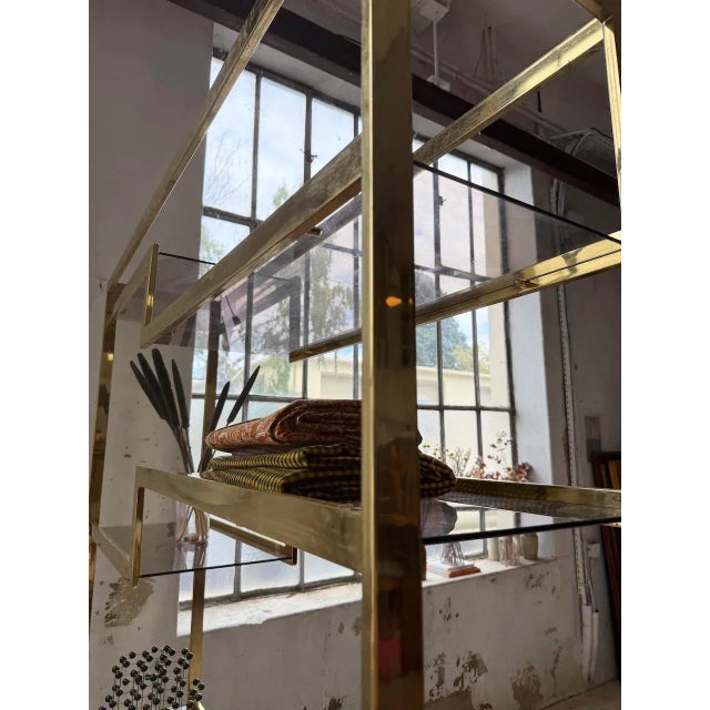 Regency Style Brass Shelf from Belgo Chrom, 1970s For Sale - Image 4 of 18