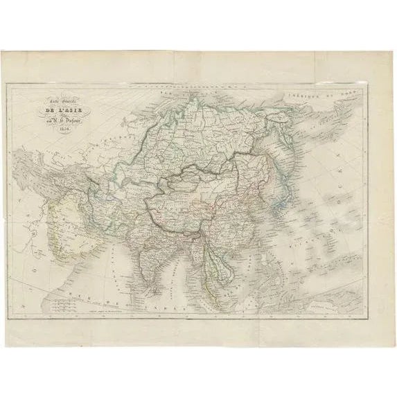 Mid 19th Century Antique Map of the Asian Continent, 1855 For Sale - Image 5 of 5