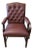 1980s Burgundy Tufted Traditional Armchairs – Nailhead Trim & Wood Frame For Sale