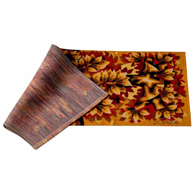 1960s French Mid-Century Modern Wool Tapestry by Jean-Claude Bissery For Sale - Image 5 of 14