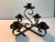 Gothic Late 20th Century Gothic Style Smooth Cast Iron Candelabra For Sale - Image 3 of 8