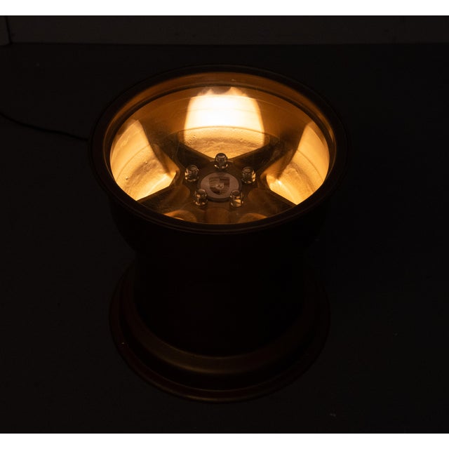 Porsche Rim Side Table with Light, 1970s For Sale - Image 9 of 12