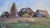 Mid 20th Century Hillside Farmhouse Landscape Oil Painting by Nevada Sperry For Sale In Monterey, CA - Image 6 of 9