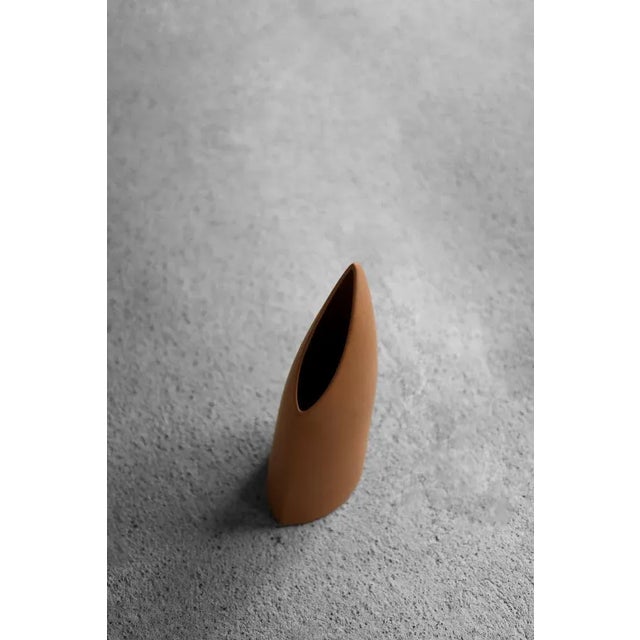 Mid-Century Modern Mid-Century German Modern Stoneware Brick Red Vase from Asa Selection, 1980s For Sale - Image 3 of 9