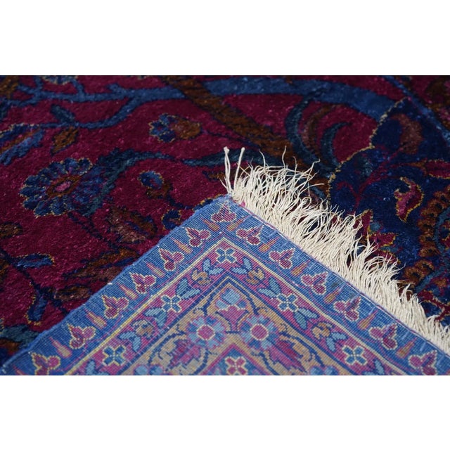 Pink Antique Kashan Rug 4'2'' x 7'0'' For Sale - Image 8 of 10