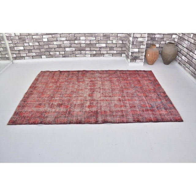 Handmade wool carpet in Turkish Anatolia , Vintage Oushak Rug,Turkish Vintage Anatolian Rug, Handmade wool Rug . One Of...