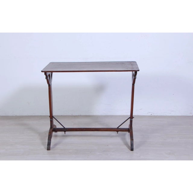 Vitage Walnut Bistrot Table For Sale - Image 13 of 13