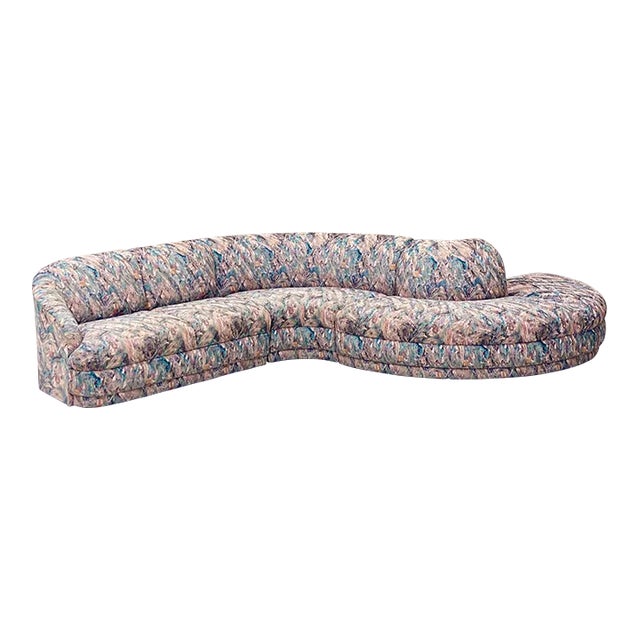 1980s Vladimir Kagan Style Weiman Curved Four-Piece Sectional For Sale
