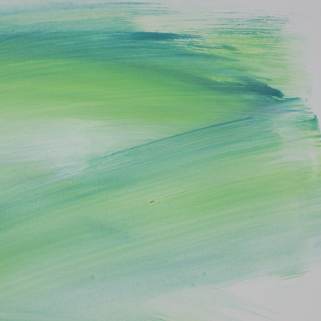 Early 21st Century "Emerald Tide" Contemporary Abstract Minimalist Painting For Sale - Image 5 of 8