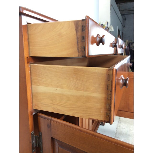 Antique Country Style Maple Sideboard With Turned Wood Pulls For Sale - Image 13 of 18