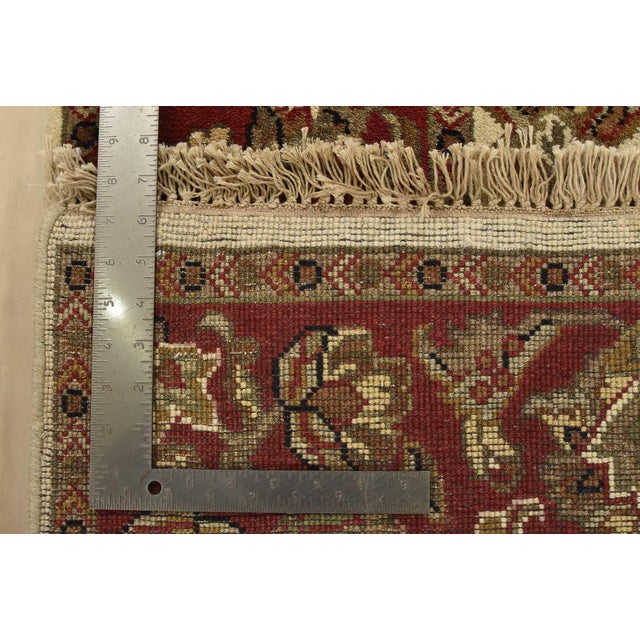 Agra Runner 4’2” X 12′ Ivory Wool Traditional Hand-Knotted Oriental Rug For Sale - Image 13 of 13
