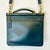 1993 Vintage Boho Chic Coach Willis Navy Leather Satchel Crossbody Handbag For Sale - Image 10 of 11