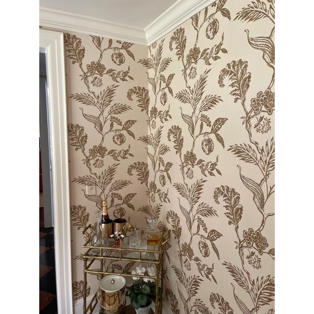 This enchanting floral wallpaper, Manuel Canovas "Menorca", in neutral, layers beautifully with other patterns and adds...