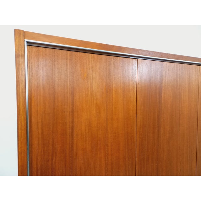 Vintage Scandinavian Teak and Metal Wardrobe, 1960s For Sale - Image 9 of 18