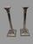 Early 20th Century Antique Silverplate Candelabra Pair 3 Light Corinthian Column 22” Tall Ornate For Sale - Image 5 of 10
