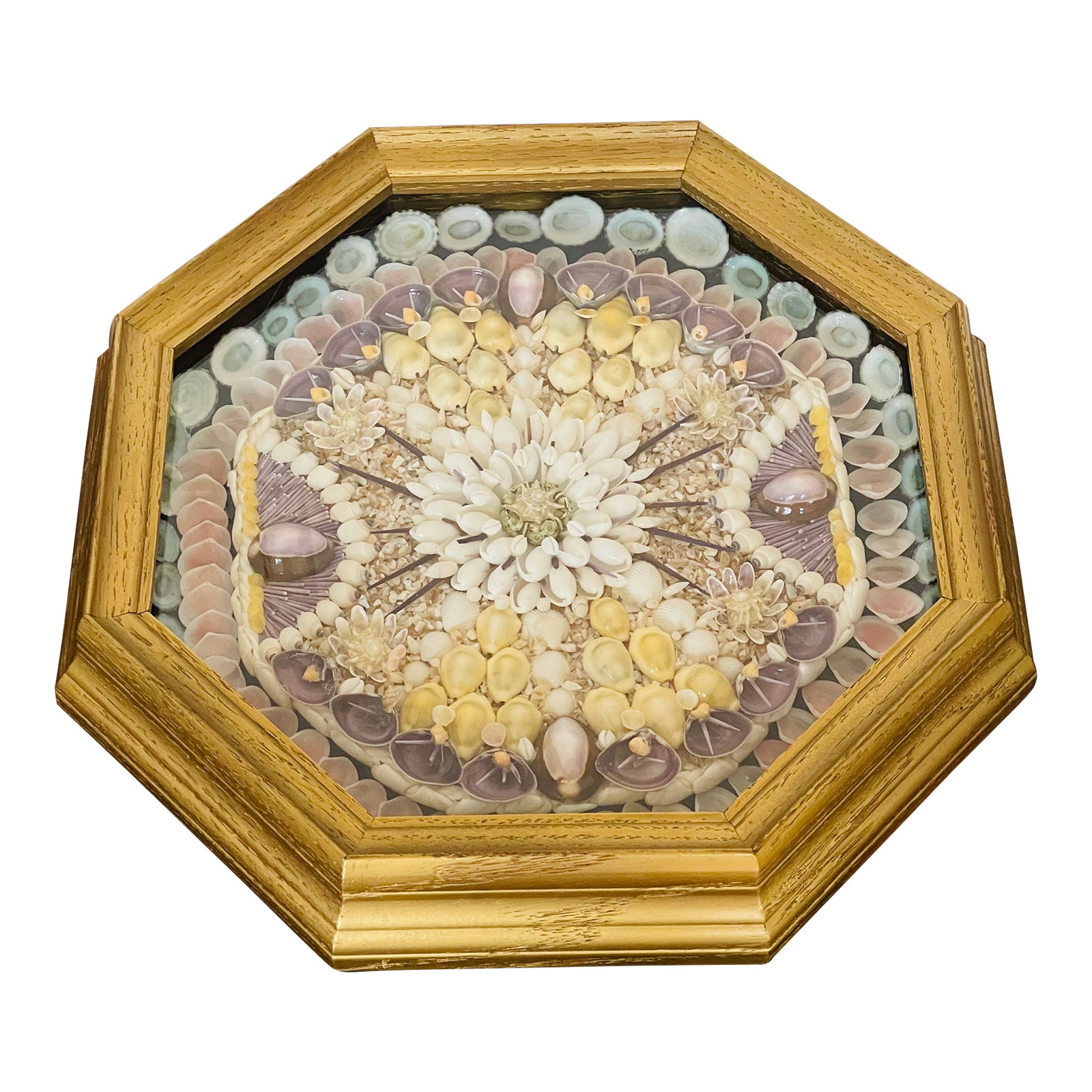 Vintage Sailors Valentines Sea Shells Octagonal | Chairish