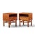 Nils Jonsson for Tørring Møbelfabrik Mid Century Danish Teak Nightstands - Pair Each nightstand measures: 19.5 wide x...