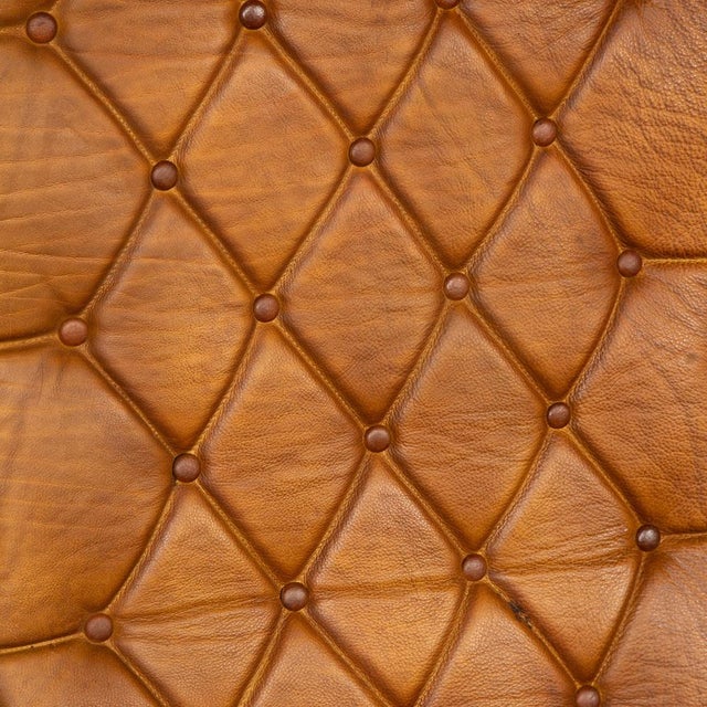 Animal Skin Set of 20th Century British Leather Rocking Chairs, 1950s For Sale - Image 7 of 18