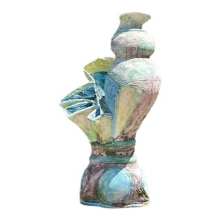 Vintage Original Studio Pottery Sculpture For Sale