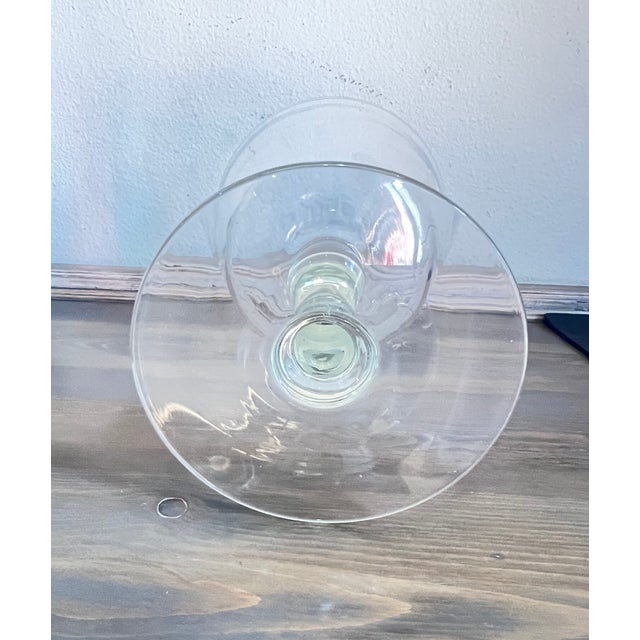 Transparent Vintage Giant Stemmed Clear Glass Cocktail Mixing Pitcher With Pour Spout For Sale - Image 8 of 8