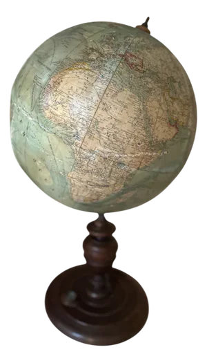 Antique Globe with Compass from Heymann, 1891
