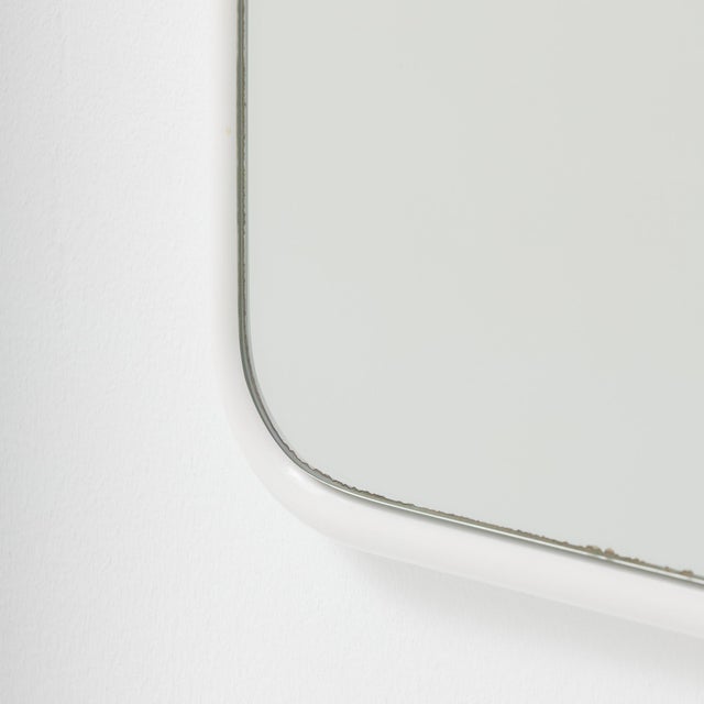 Gold French Arch Mirror with Lacquered White Frame, 1970s For Sale - Image 8 of 11