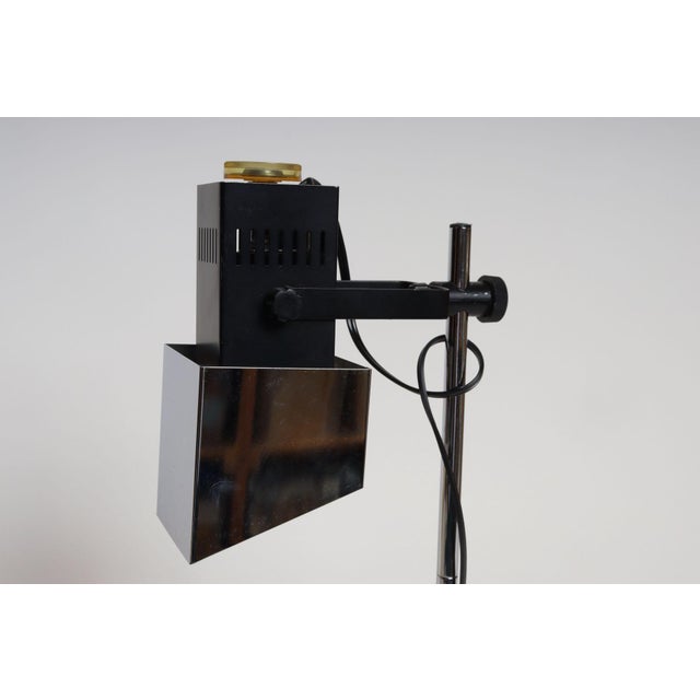 Vintage Chrome Adjustable Table Lamp With Articulating Shade by Robert Sonneman For Sale - Image 12 of 18
