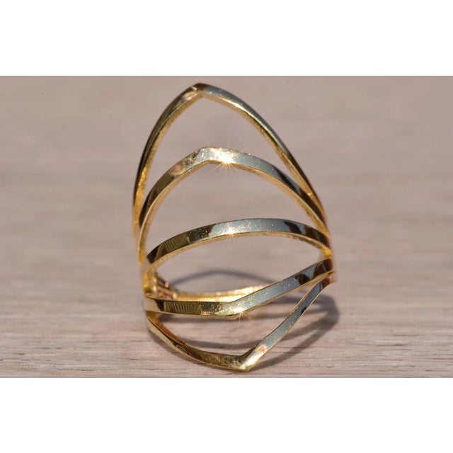 The School Lane: Yellow Gold Cocktail Statement Ring For Sale - Image 9 of 11
