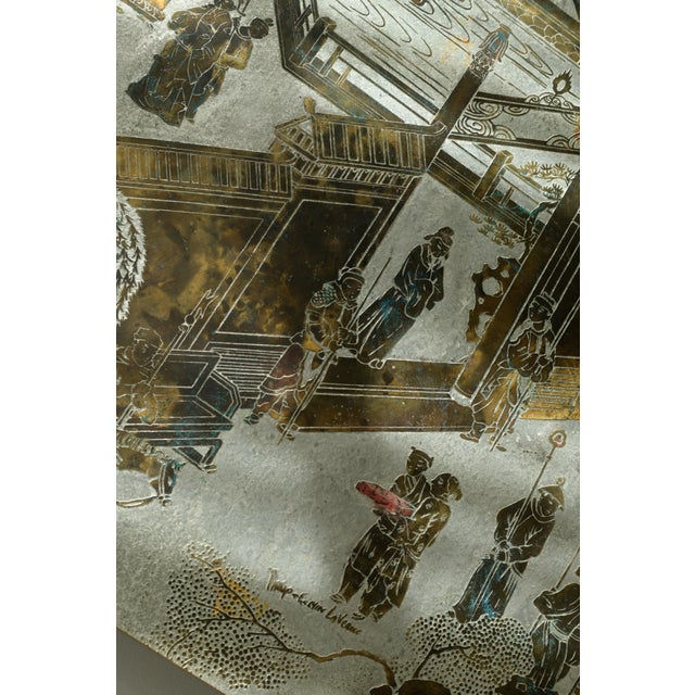 Mid-Century Modern Coffee Table by LaVerne, Brass & Pewter, 1965 For Sale - Image 10 of 12