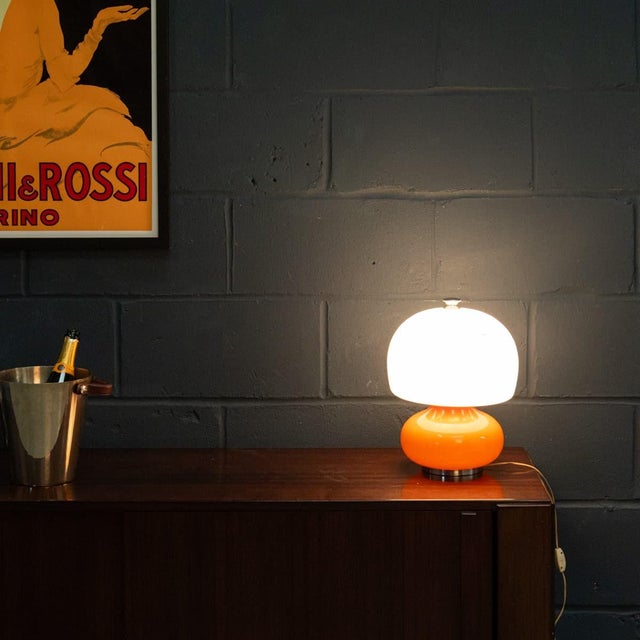 Vintage 20th Century Italian Murano Glass Mushroom Table Lamp, 1970 For Sale - Image 3 of 10