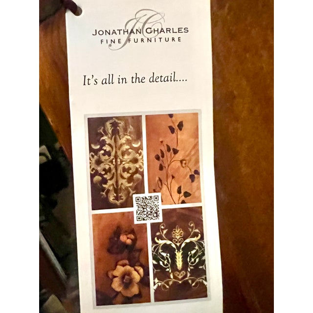 Jonathan Charles Contemporary William and Mary Walnut Secretaire Cabinet on Stand Oyster Veneers For Sale - Image 11 of 14