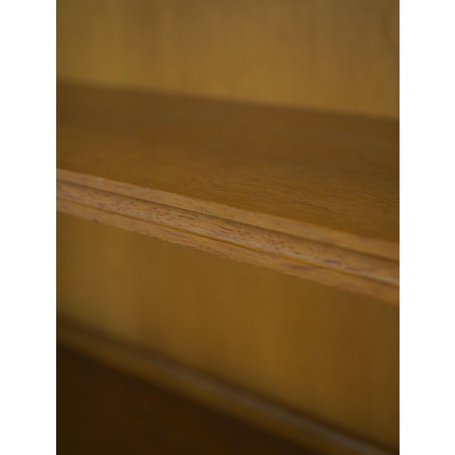 Brown 1950s German Mid Century Modern 3 Piece Oak Bookcase Cabinet For Sale - Image 8 of 17