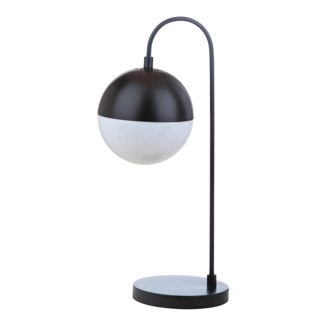 Modern Globe 20.5-Inch H Table Lamp - Black For Sale