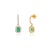 Not Yet Made - Made To Order 1.85ct Emerald and Diamond C-Hoop Drop Earrings in 14k Yellow Gold- 2 Pieces For Sale - Image 5 of 10